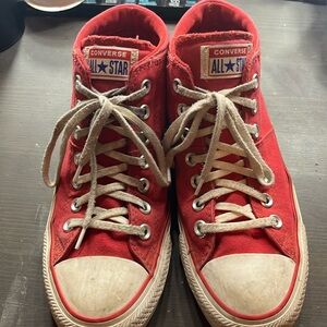 Converse Red Canvas Sneakers
